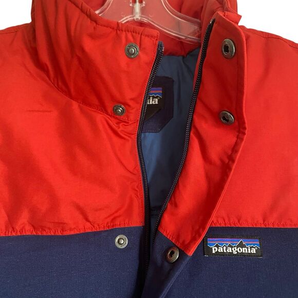 Patagonia Puffer Vest Jacket Men L Blue Red Down Duckdown Outdoor - Picture 6 of 13